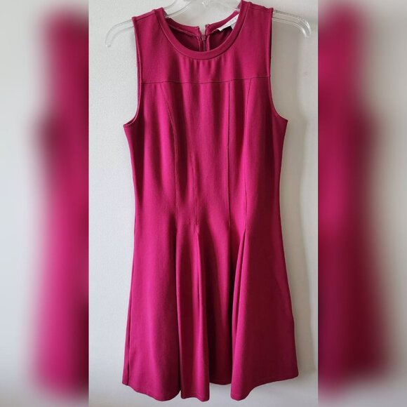 LOFT Tank Dress Womens Size 4 Pink Rayon Blend Sleeveless Round Neck - Picture 1 of 8